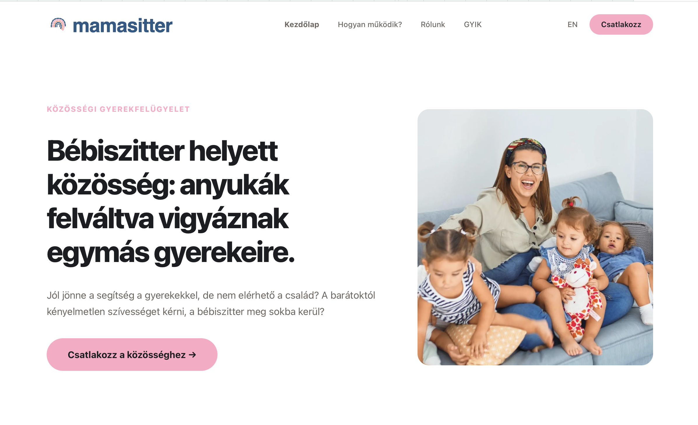 Mamasitter weboldal